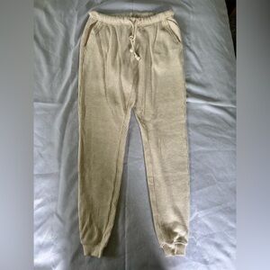 Aerie Oatmeal/Beige Textured Jogger Pants XXS